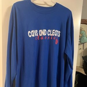 Cavs and cleats blue long sleeve t size extra large